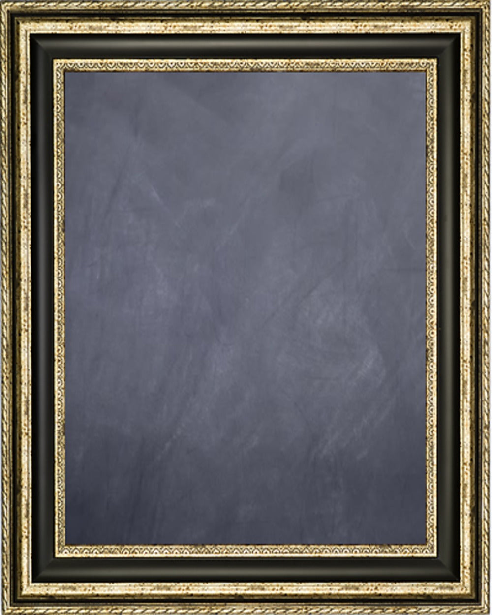 Framed Chalkboard with Silver Finish Frame with Black Panel