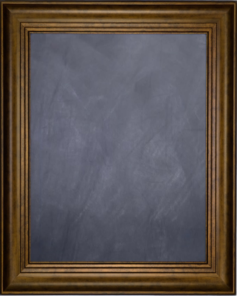 Framed Chalkboard with Dark Gold Finish Frame with Triple Step Lip