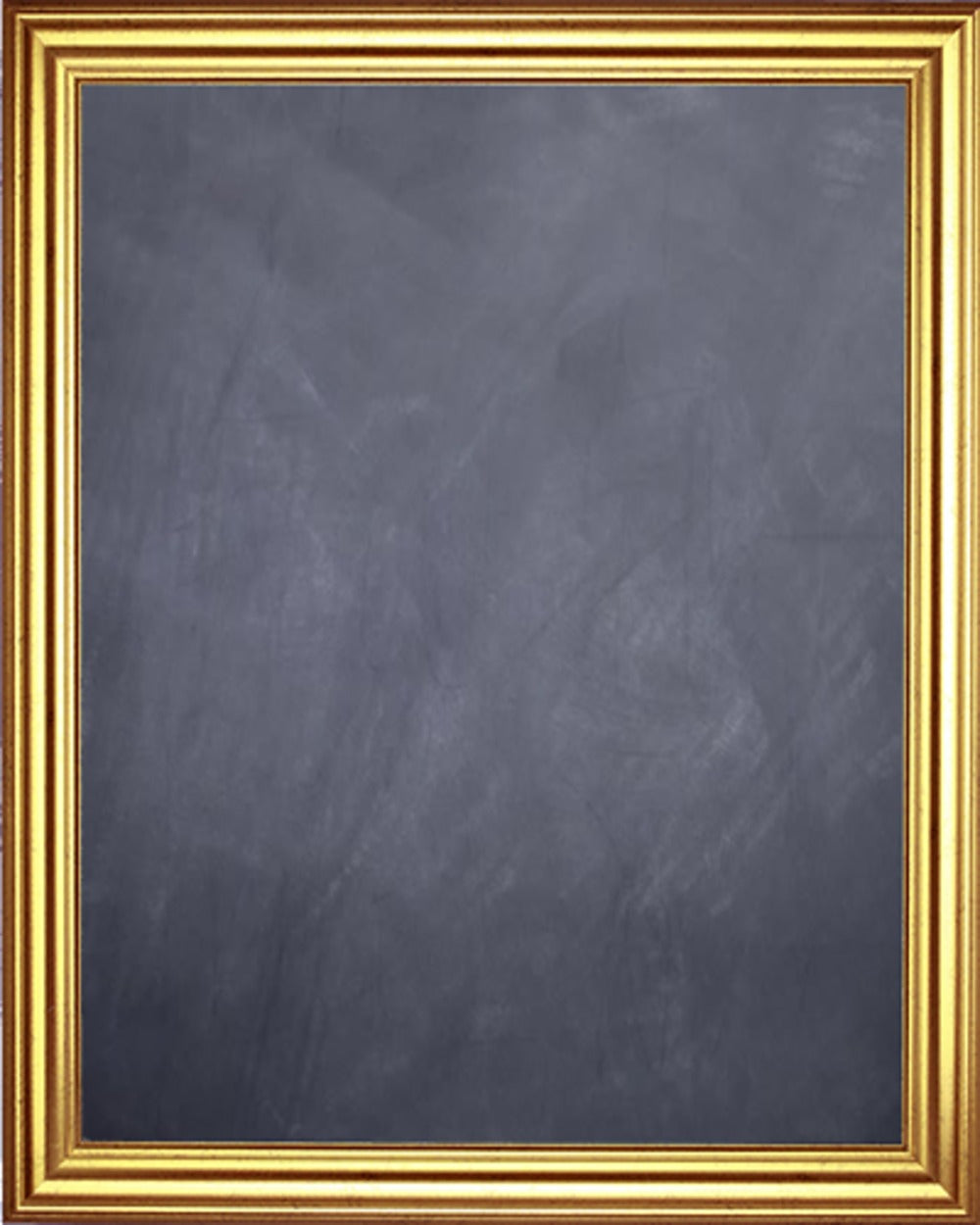 Framed Chalkboard with Gold Finish Frame with Black Splatter