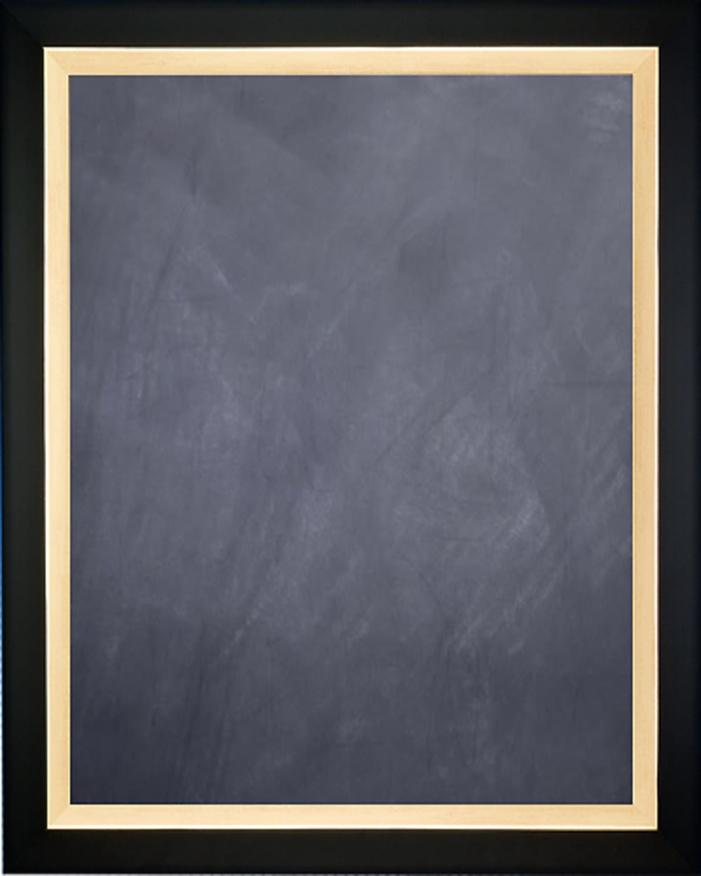 Framed Chalkboard with Black with Gold Finish Slope Frame