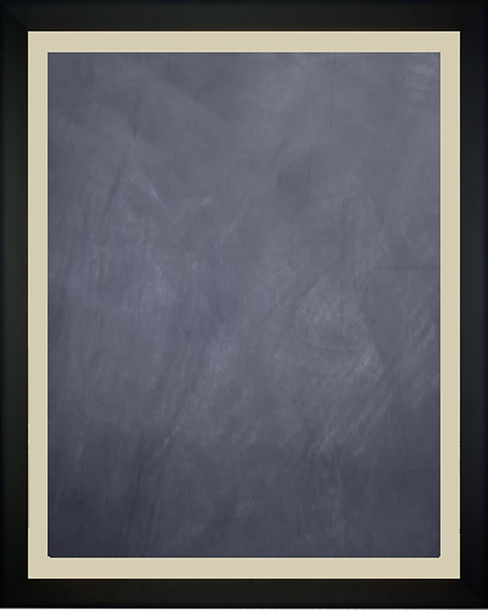 Framed Chalkboard with Black with Silver Finish Slope Frame