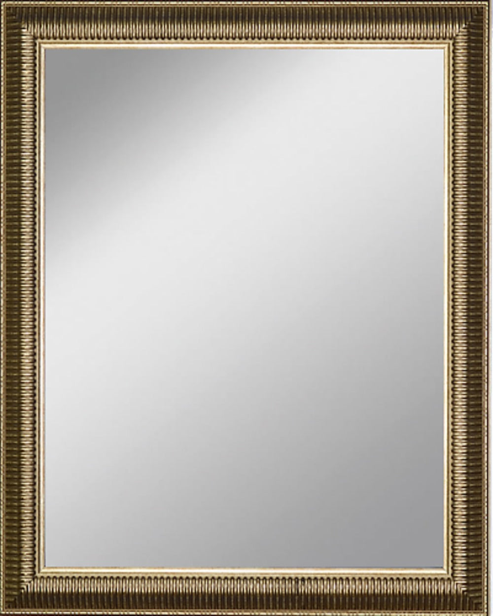 Framed Mirror 20.5" x 24.5" with Silver Finish Rib Frame