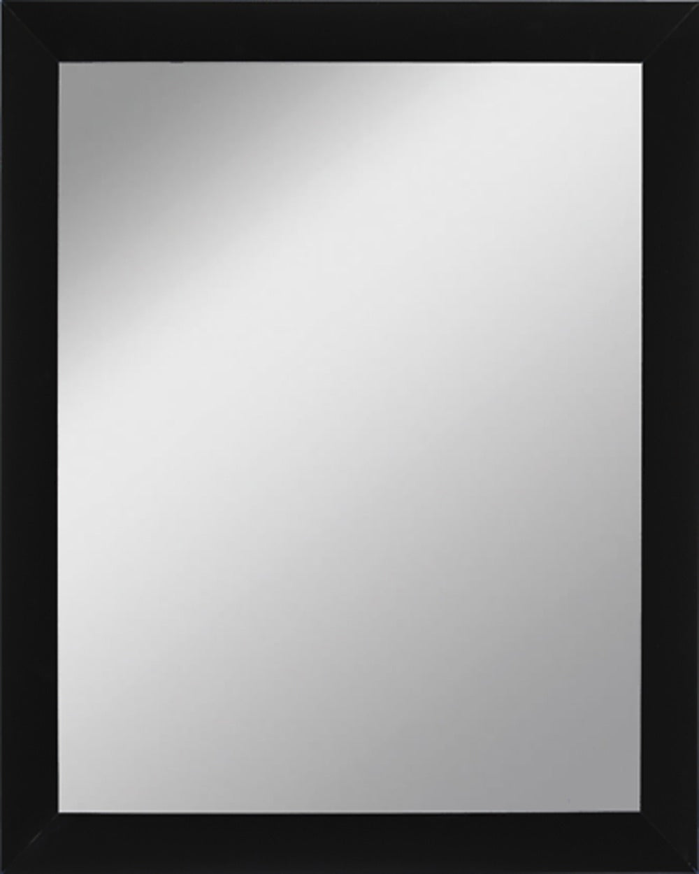 Framed Mirror 15.6" x 19.4" with Flat Black Finish Frame