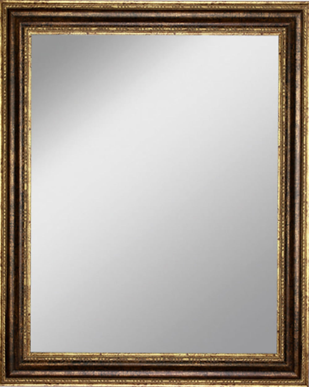Framed Mirror 16.3" x 20.2" with Bronze Finish Frame with Rounded Panel