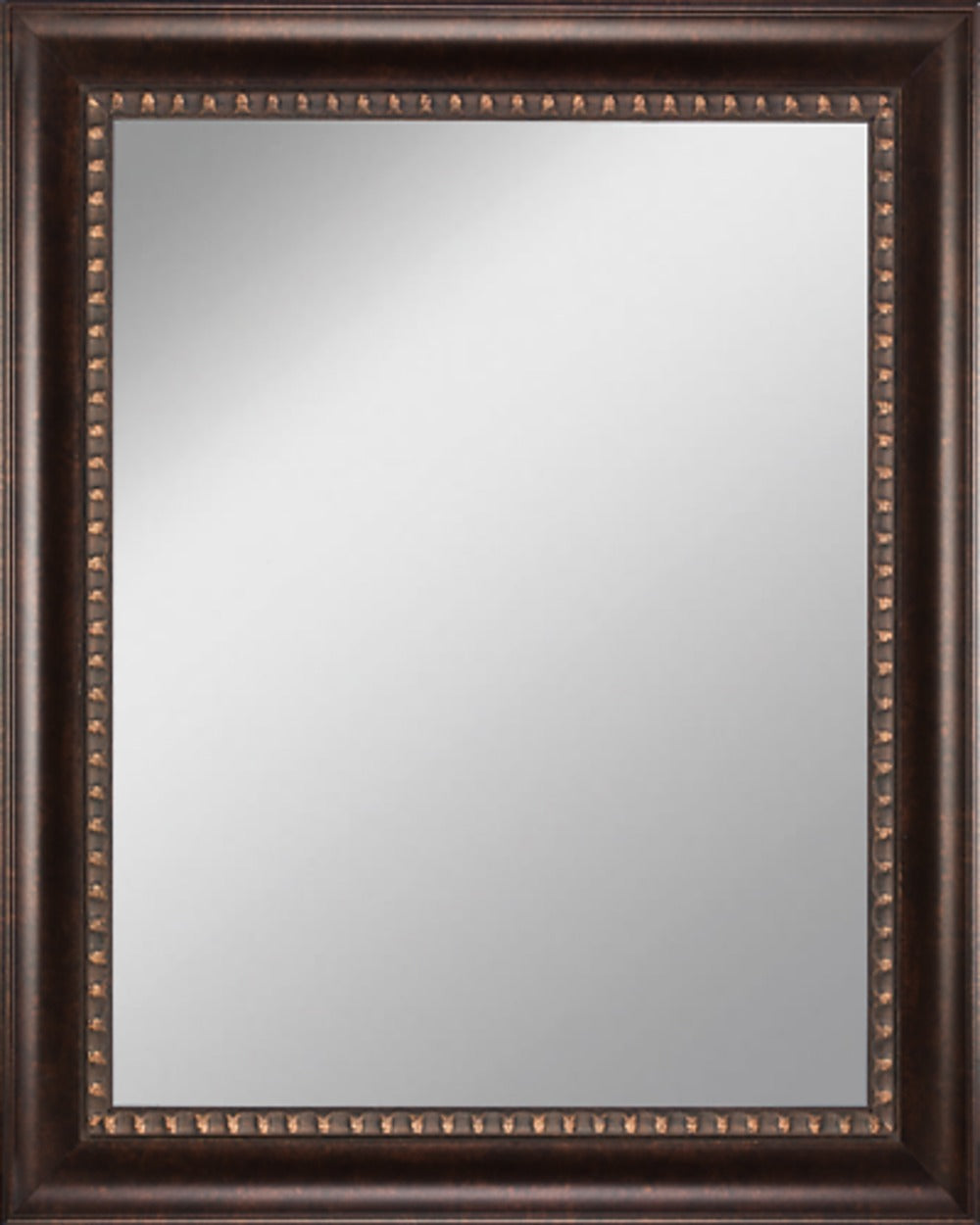 Framed Mirror 17.3" x 21.2" with Dark Bronze Finish Scoop Frame