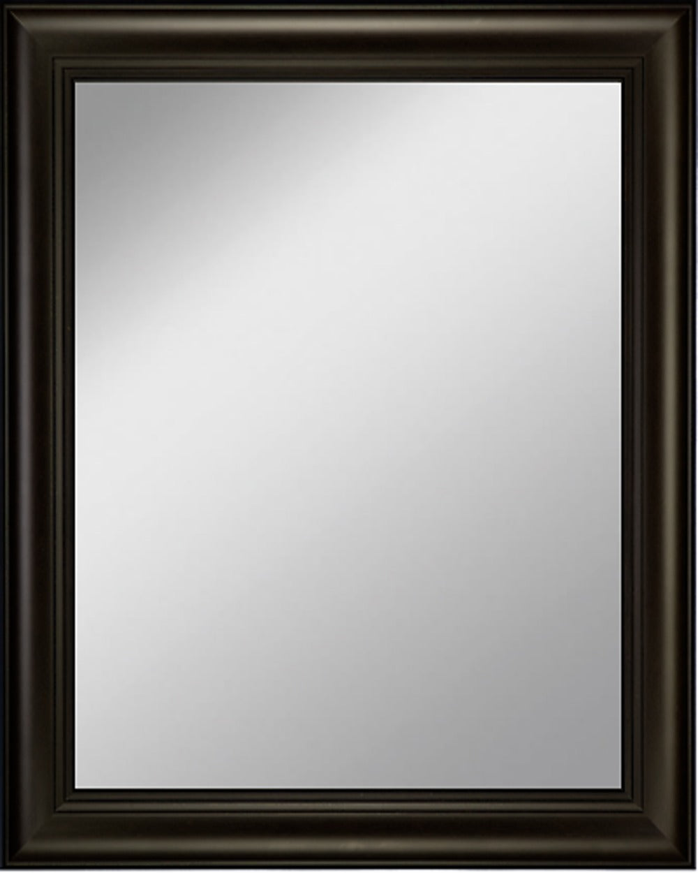 Framed Mirror 16.8" x 20.7" with Espresso Finish Frame with Triple Step Lip