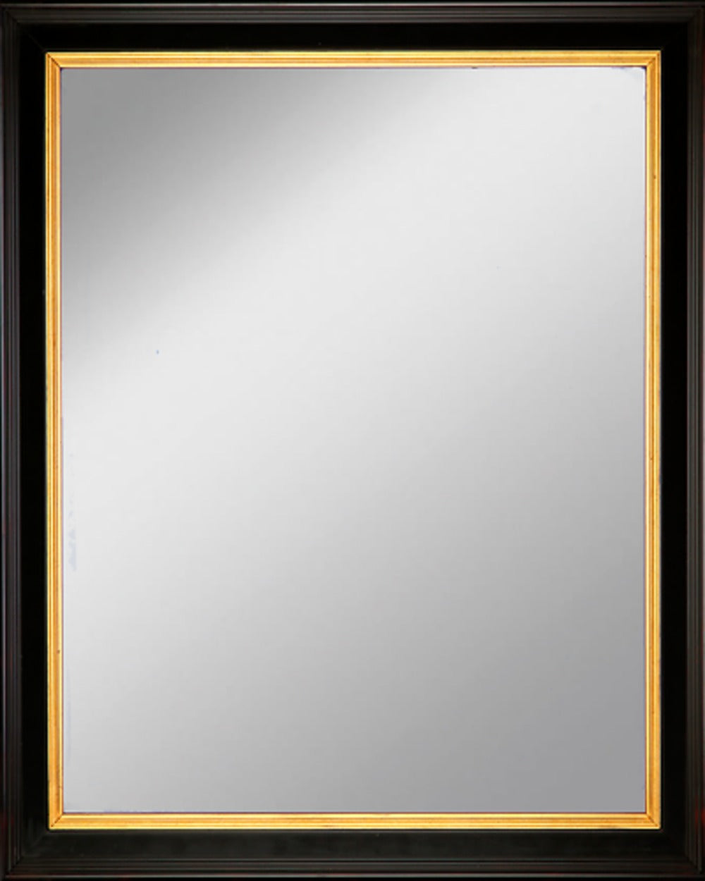 Framed Mirror 15.6" x 19.4" with Black with Gold Finish Frame