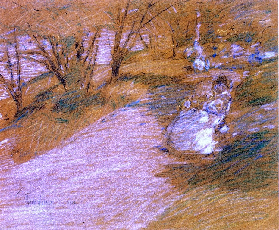 Frederick Childe Hassam In the Park - Canvas Print