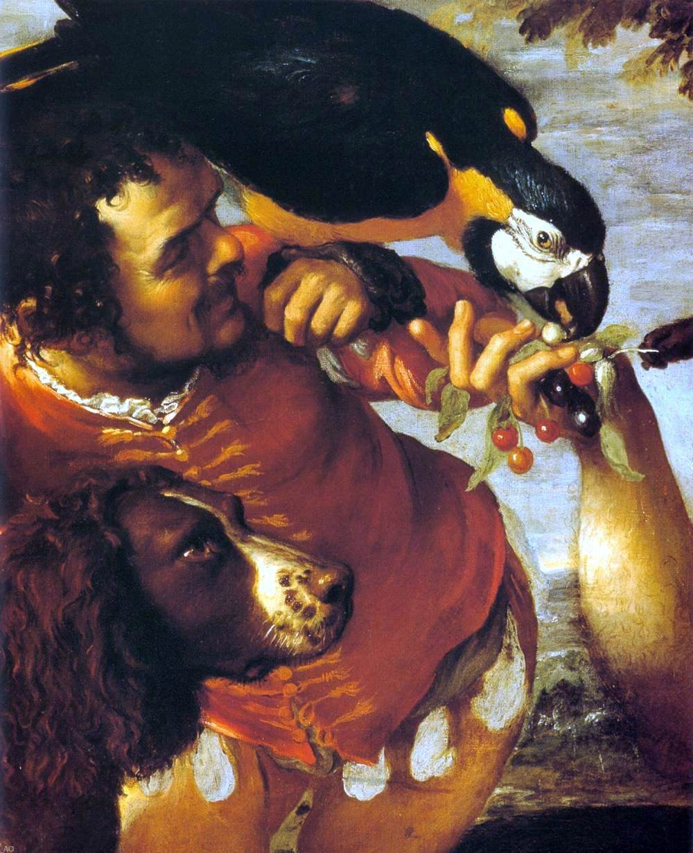 Agostino Carracci Hairy Harry, Mad Peter and Tiny Amon (detail) - Canvas Print