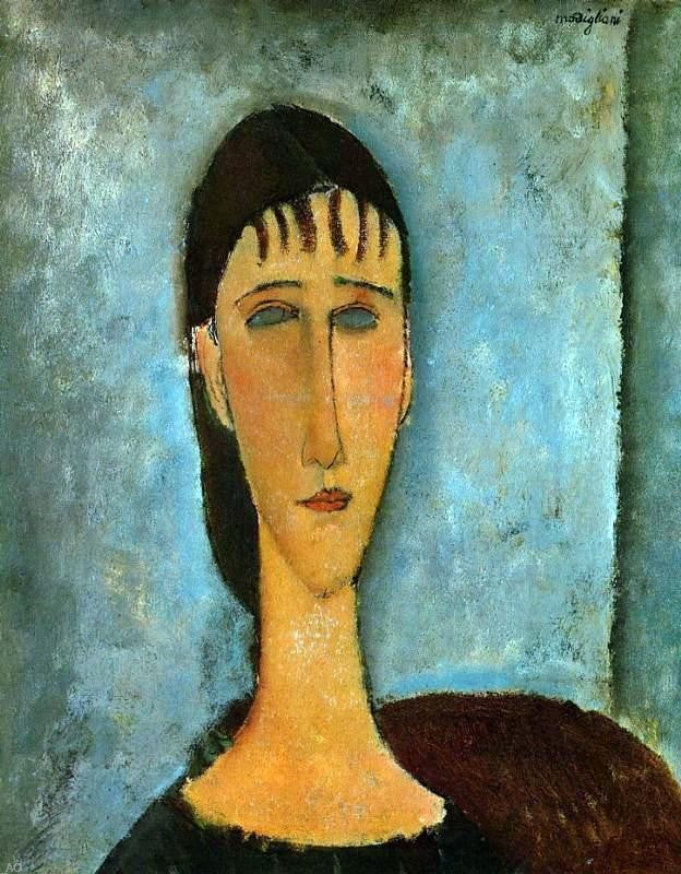 Amedeo Modigliani Portrait of a Young Girl - Canvas Print