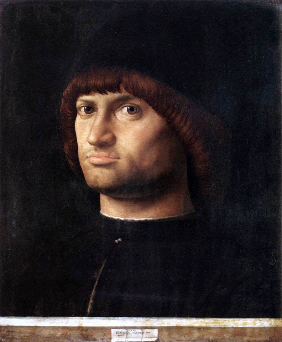 Antonello Da Messina Portrait of a Man (Il Condottiere) - Canvas Print