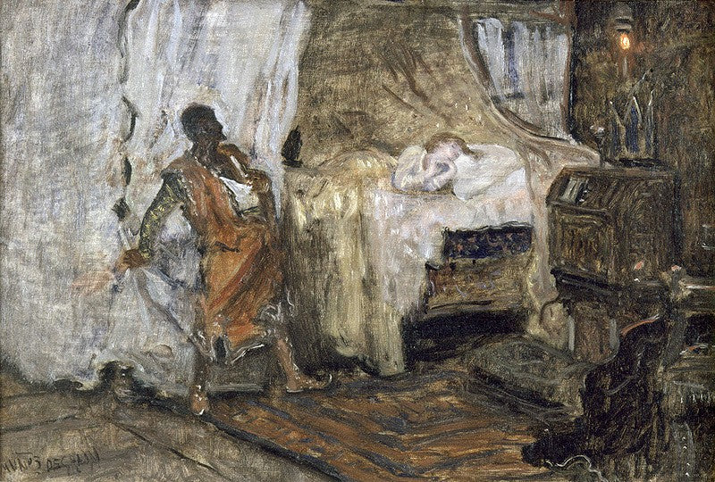 Antonio Munoz Degrain Otelo y Desdemona (Boceto) - Canvas Print