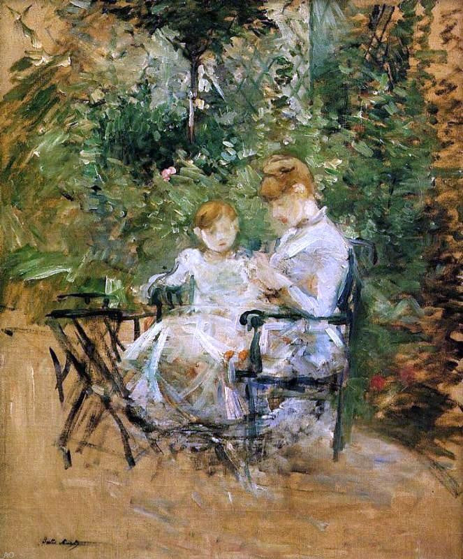 Berthe Morisot In the Garden - Canvas Print