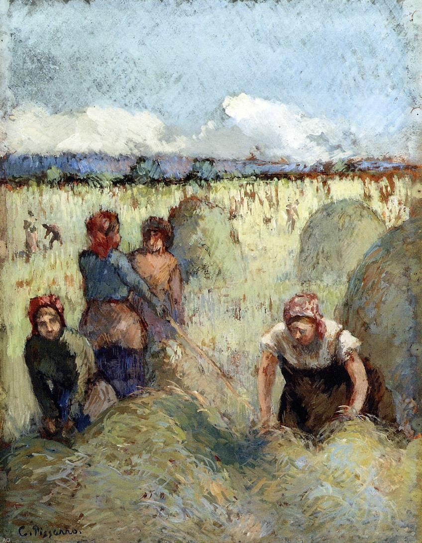 Camille Pissarro Haymaking - Canvas Print