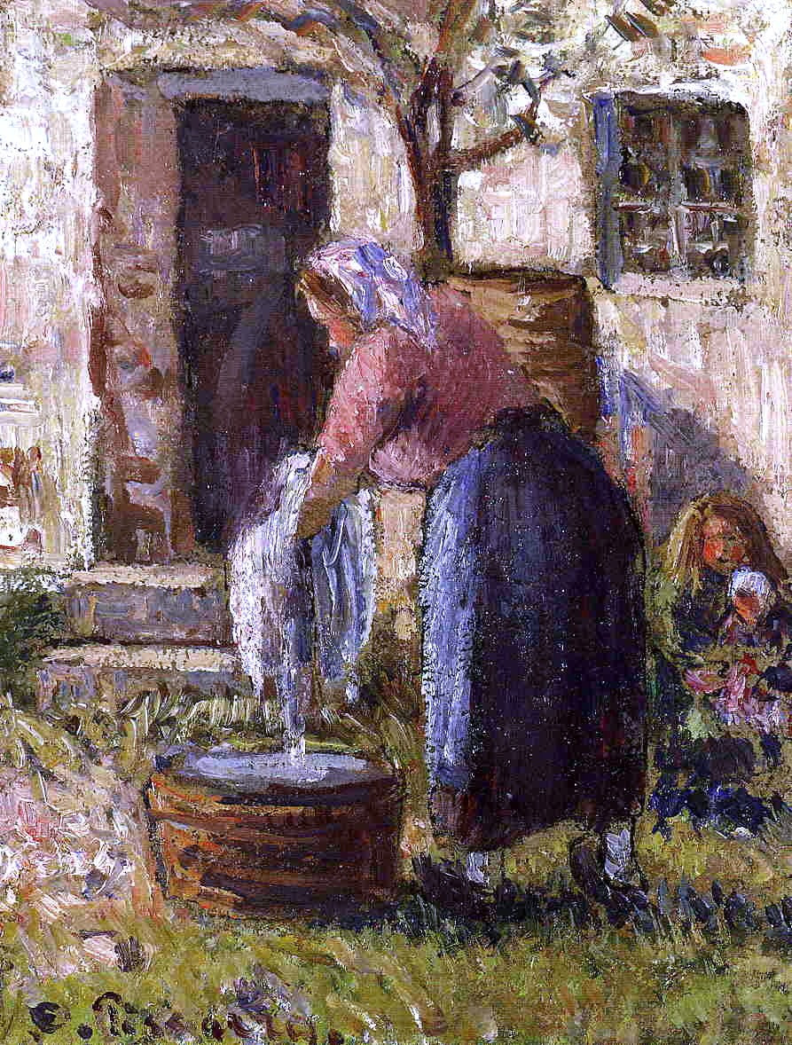 Camille Pissarro The Laundry Woman - Canvas Print