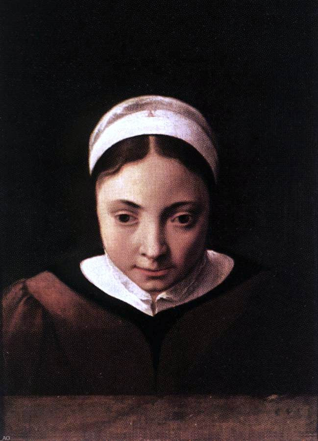 Cornelis Van Poelenburgh Portrait of a Young Girl - Canvas Print