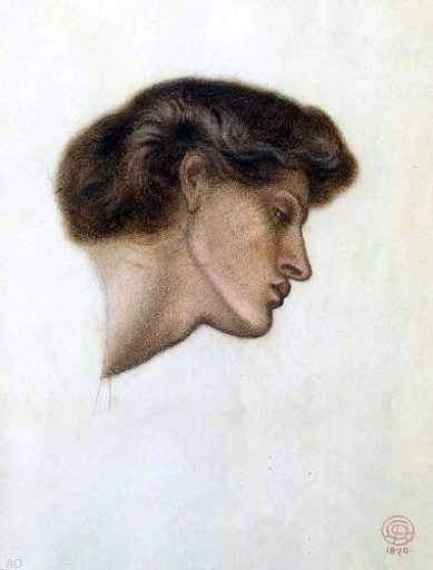 Dante Gabriel Rossetti Dante's Dream at the Time of the Death of Beatrice - study - Canvas Print