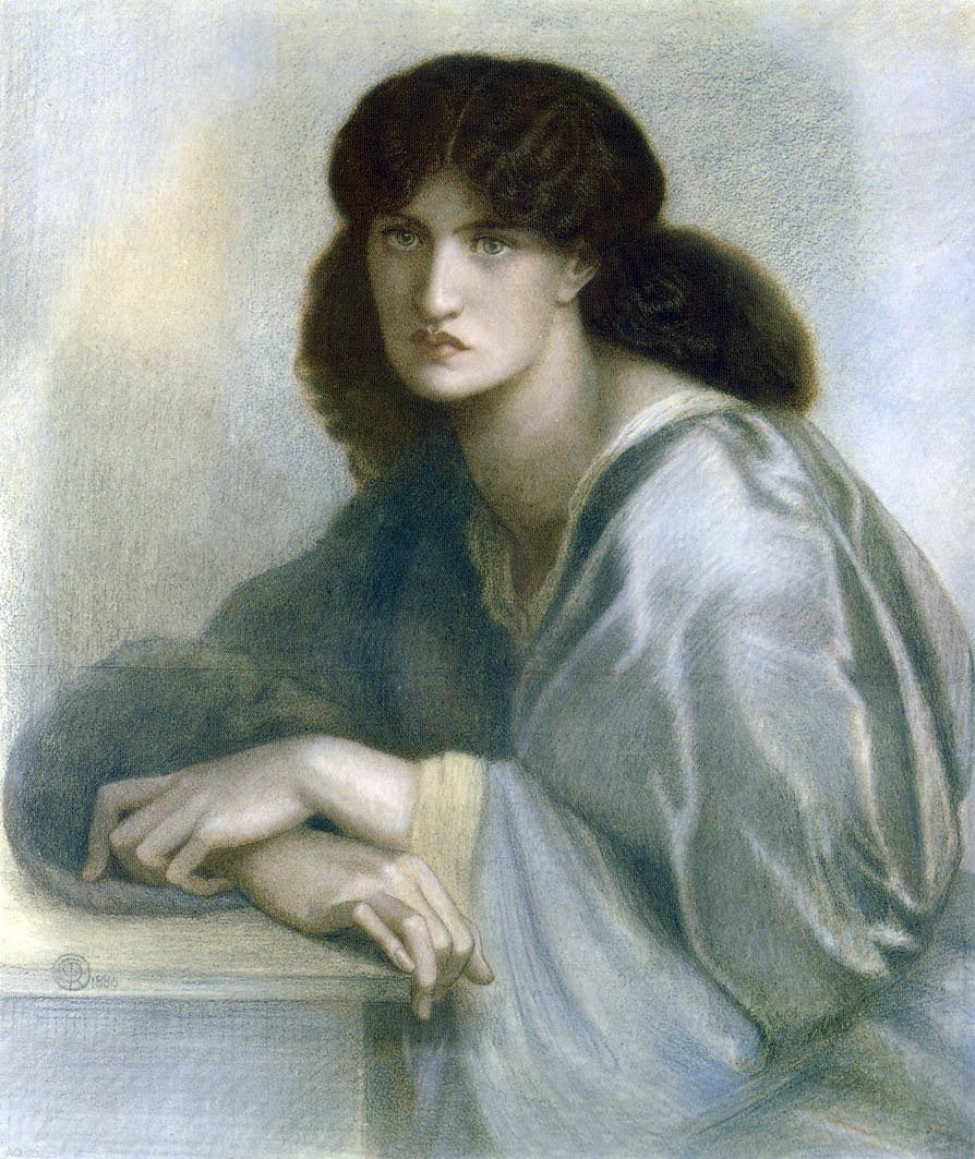 Dante Gabriel Rossetti La Donna della Finestra (also known as Jane Morris) - Canvas Print