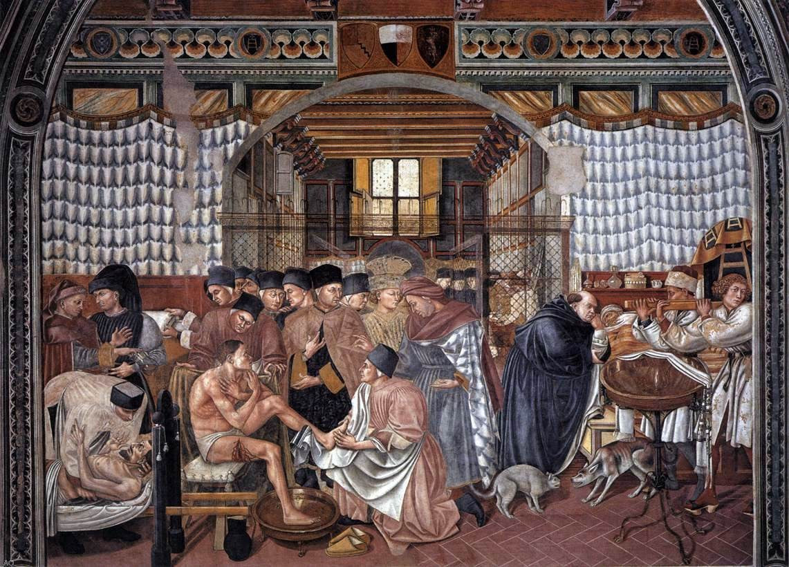 Domenico Di Bartolo Care of the Sick - Canvas Print