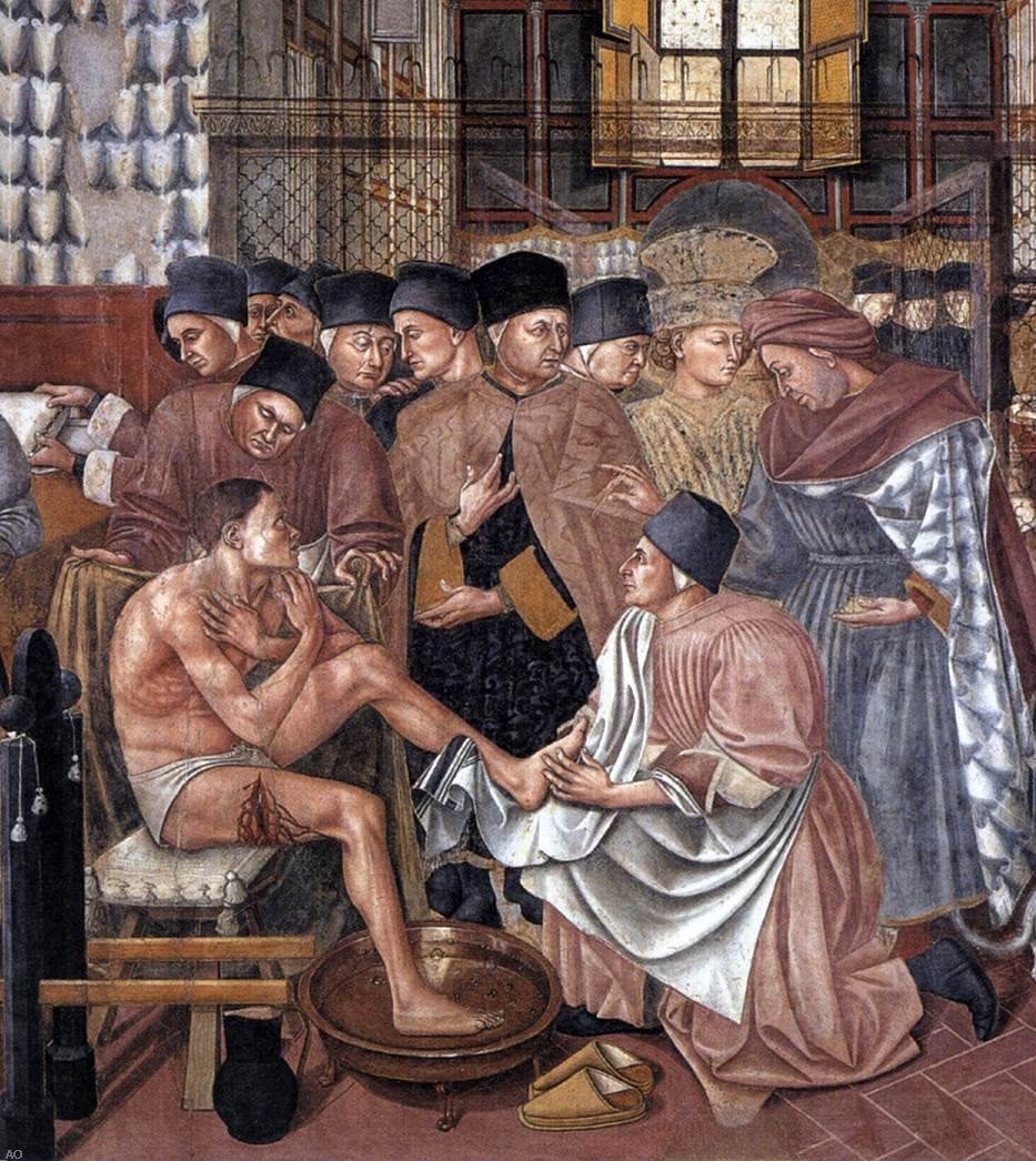Domenico Di Bartolo Care of the Sick (detail) - Canvas Print