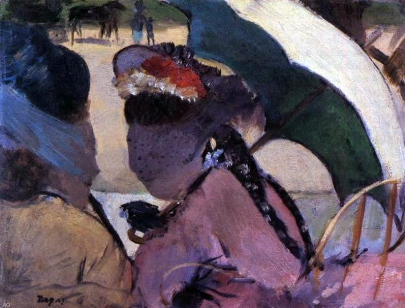 Edgar Degas At the Races - Canvas Print