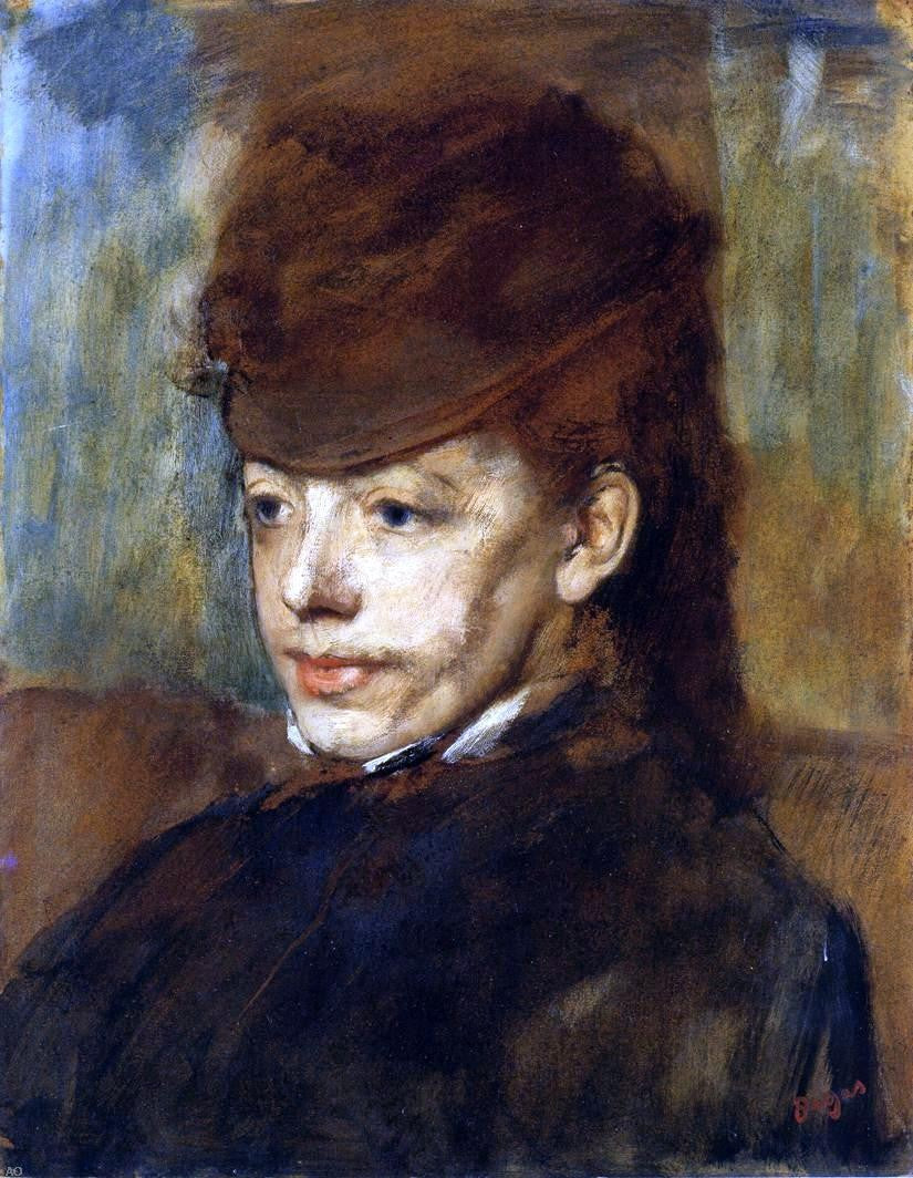 Edgar Degas Mademoiselle Malo - Canvas Print