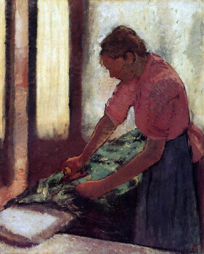 Edgar Degas Woman Ironing - Canvas Print