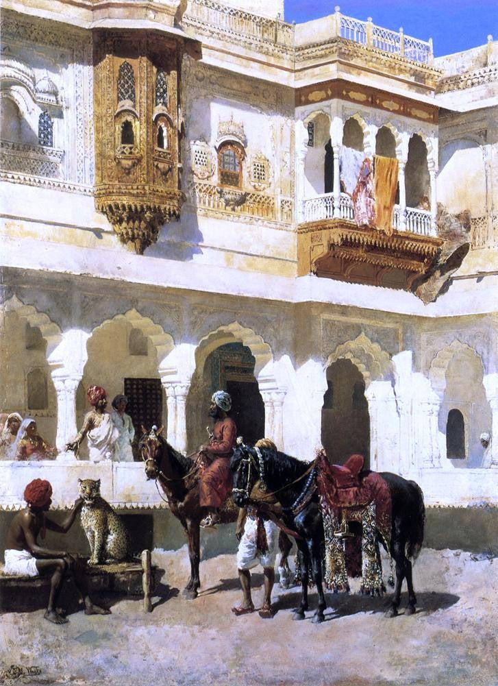 Edwin Lord Weeks Leaving for the Hunt - Canvas Print