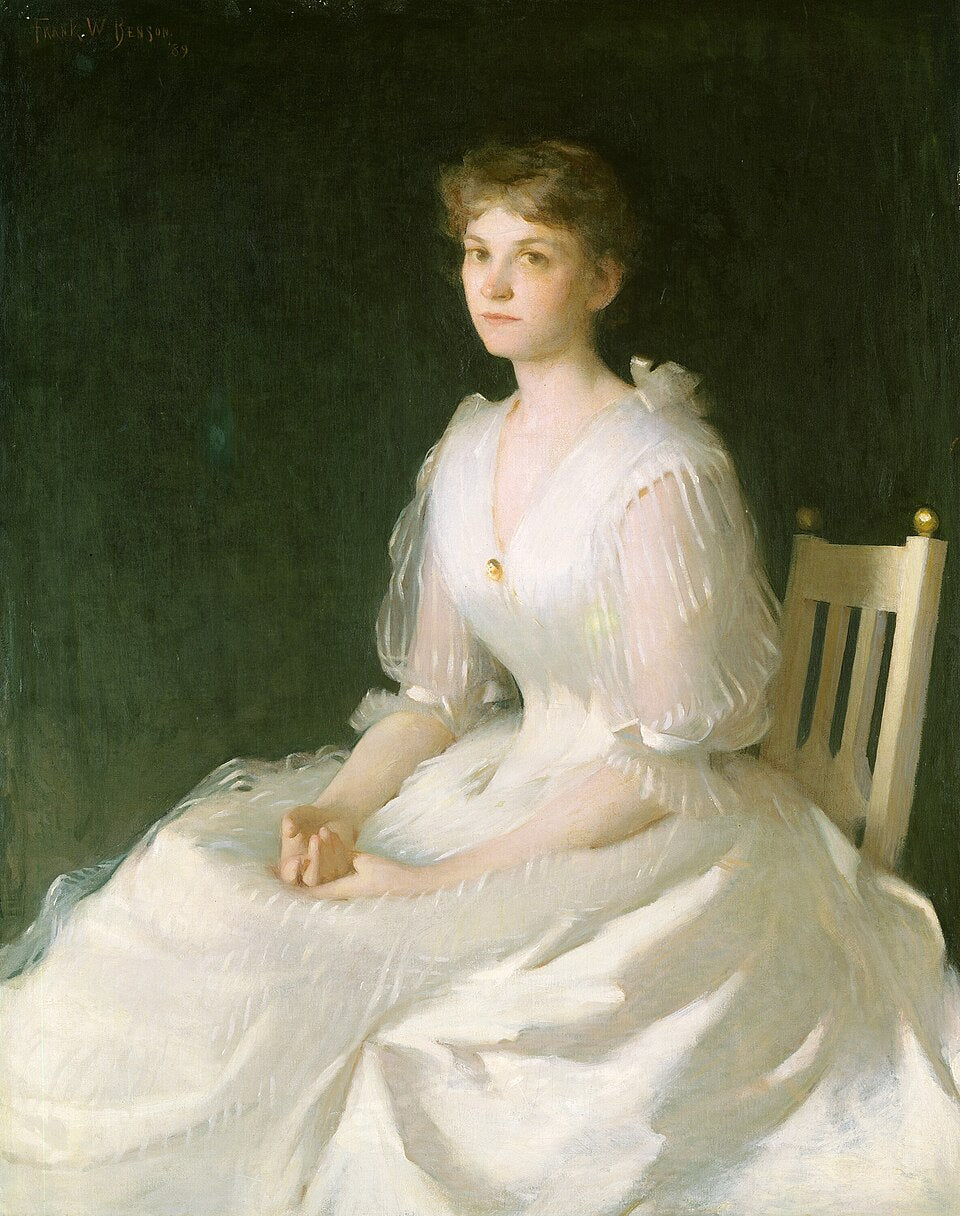 Frank Weston Benson Portrait of My Wife - Canvas Print