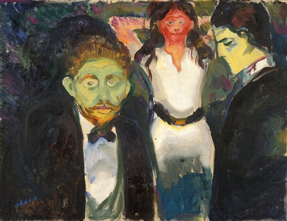Edvard Munch Jealousy - Canvas Print