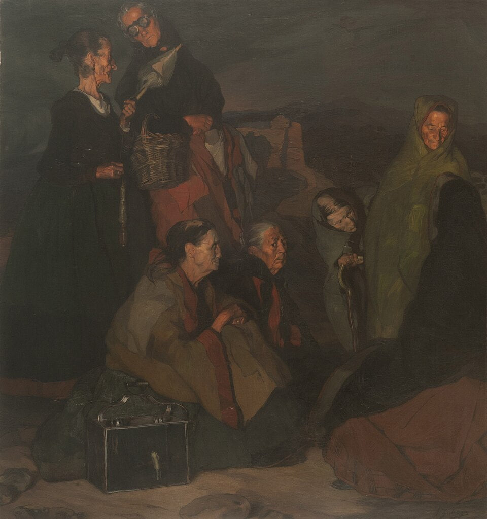 Ignacio Zuloaga Las brujas de San Millan - Canvas Print