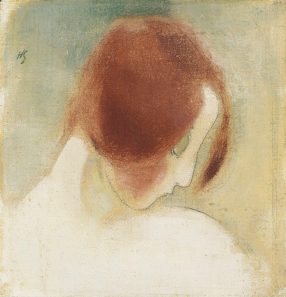 Helene Schjerfbeck The Red-Haired Girl II - Canvas Print