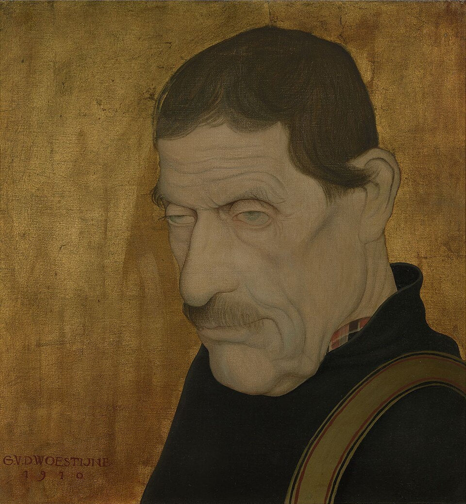Gustave Van de Woestijne Mannenkop - Canvas Print