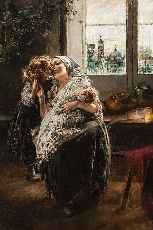 Vincenzo Irolli Maternal Joys - Canvas Print