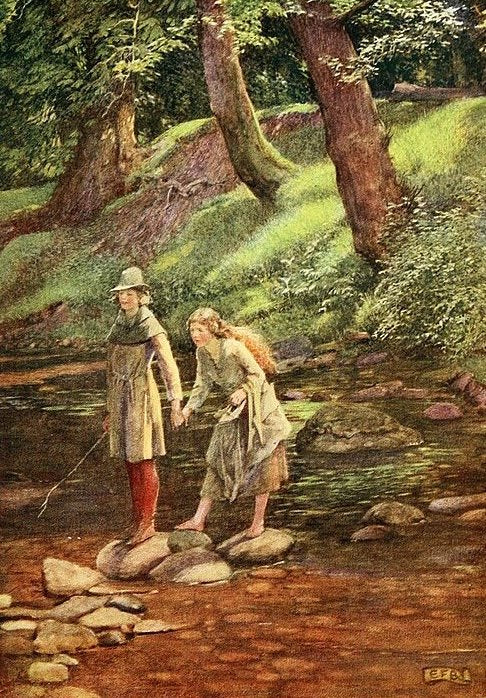 Eleanor Fortescue-Brickdale Rosalind and Celia - Canvas Print