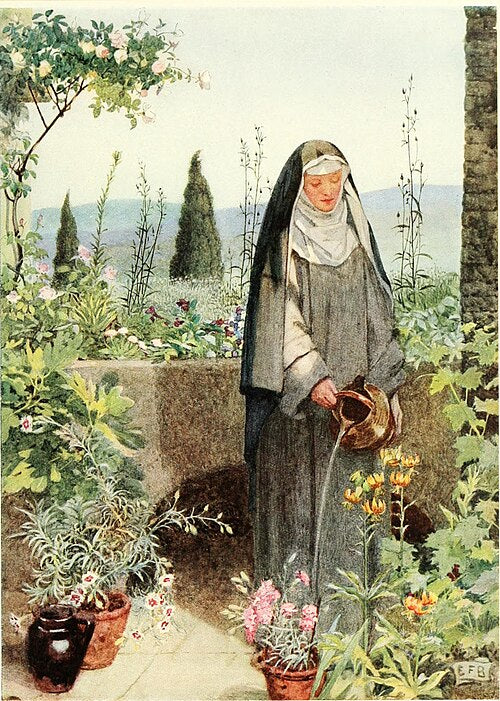 Eleanor Fortescue-Brickdale Clare of Assisi - Canvas Print