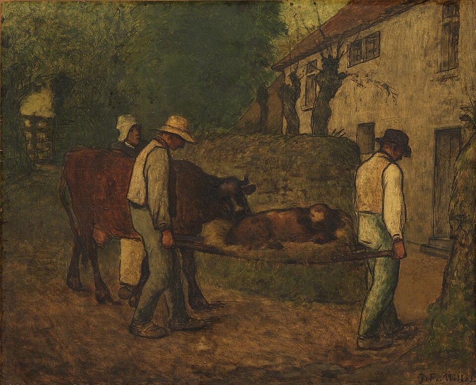 Jean-Francois Millet Bringing Home the Calf Born in the Fields - Canvas Print