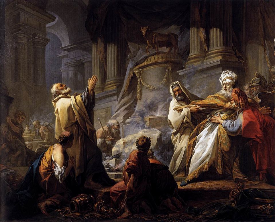 Jean-Honore Fragonard Jeroboam Offering Sacrifice to Idols - Canvas Print