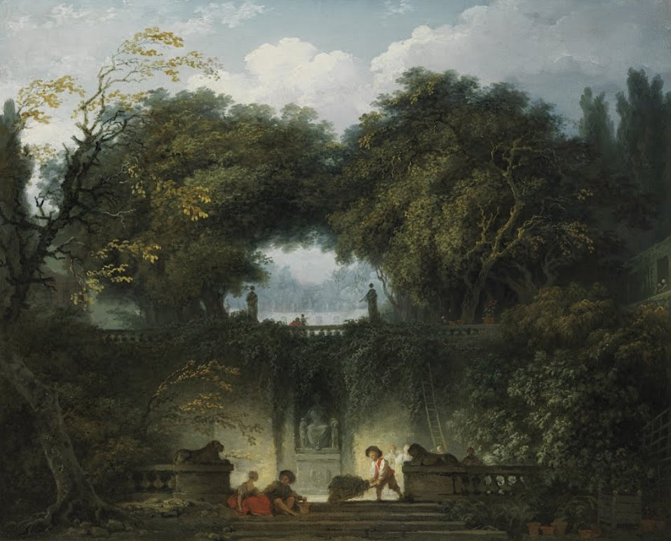 Jean-Honore Fragonard The Little Park - Canvas Print