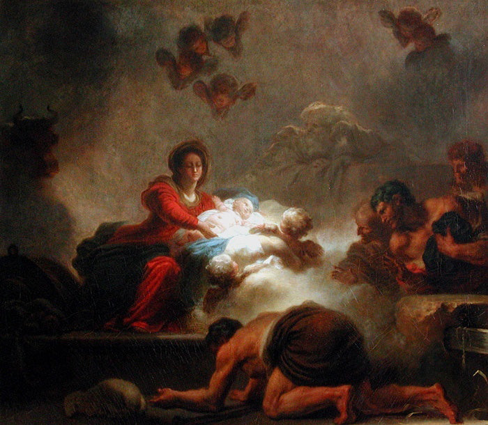 Jean-Honore Fragonard The Adoration of the Shepherds - Canvas Print