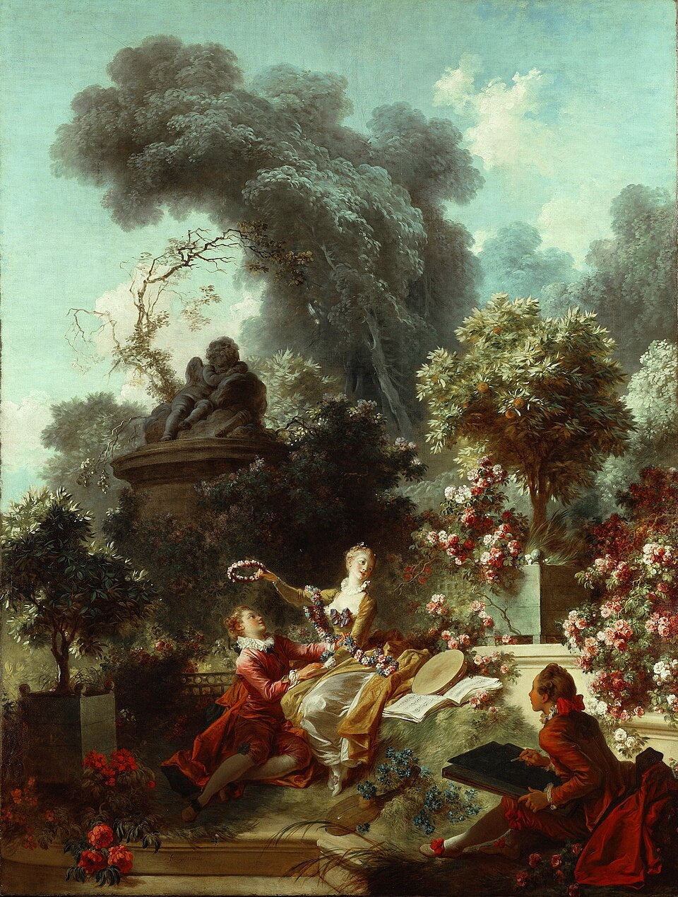 Jean-Honore Fragonard The Lover Crowned - Canvas Print