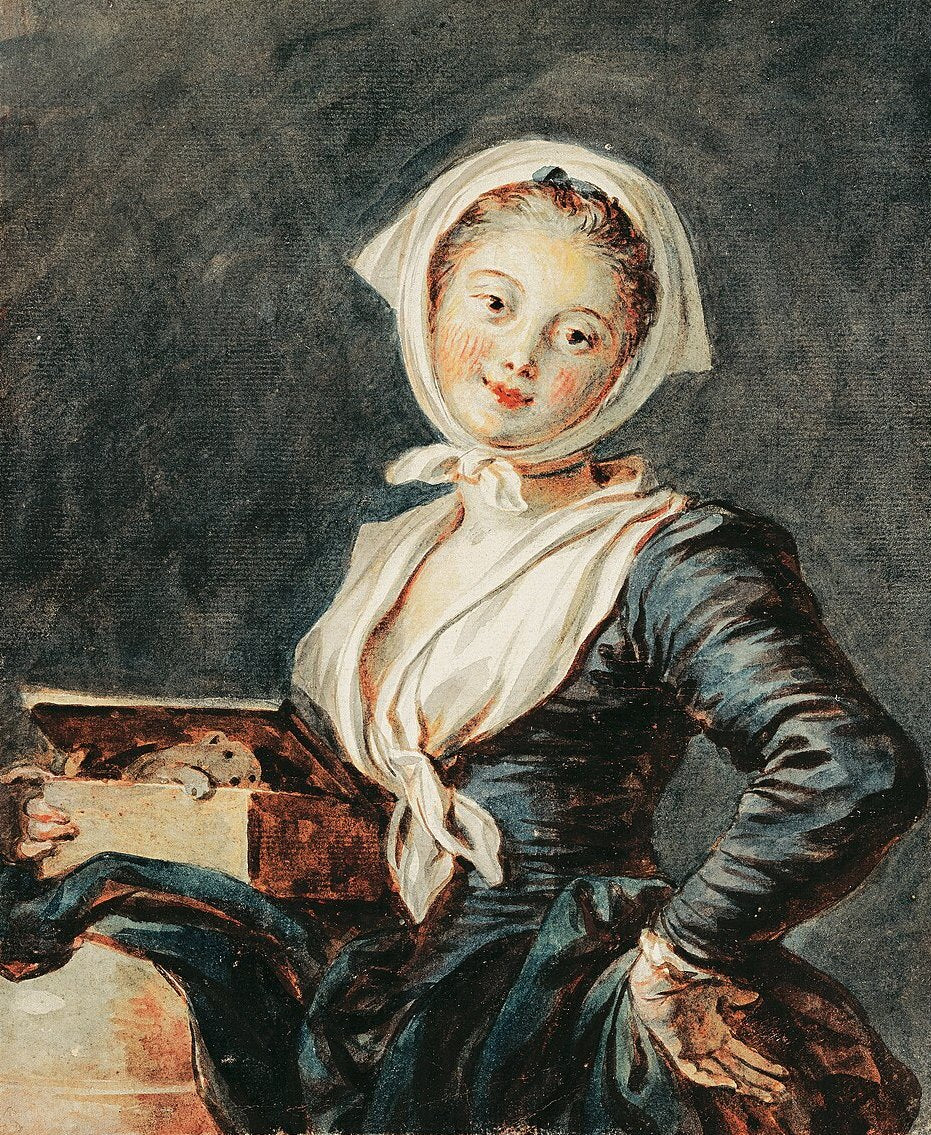 Jean-Honore Fragonard The Girl with the Marmot - Canvas Print