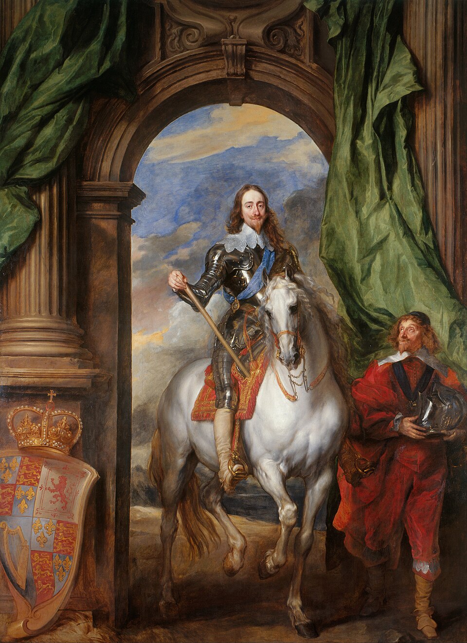 Anthony van Dyck Charles I with M. de St Antoine - Canvas Print