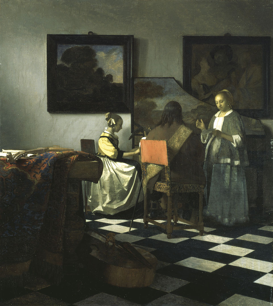 Johannes Vermeer The Concert - Canvas Print