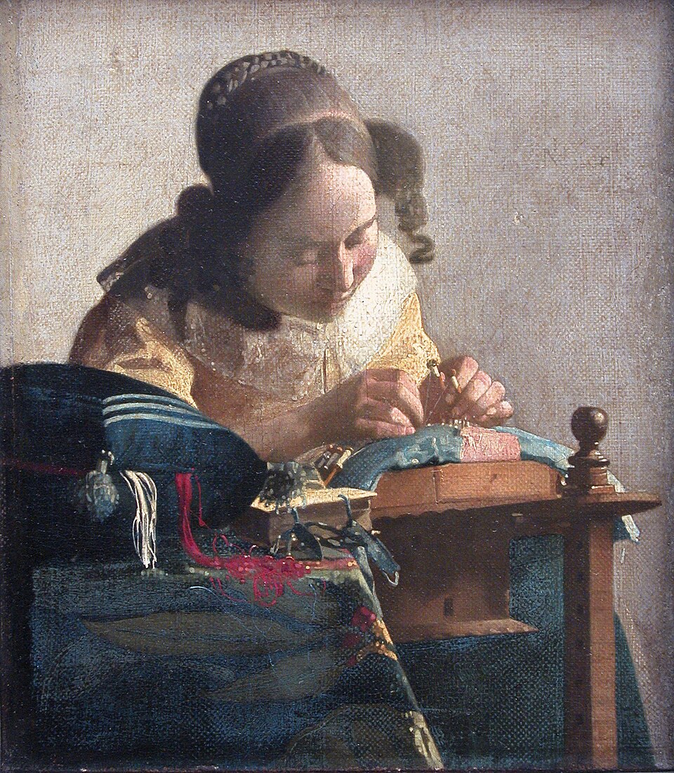 Johannes Vermeer The Lacemaker - Canvas Print