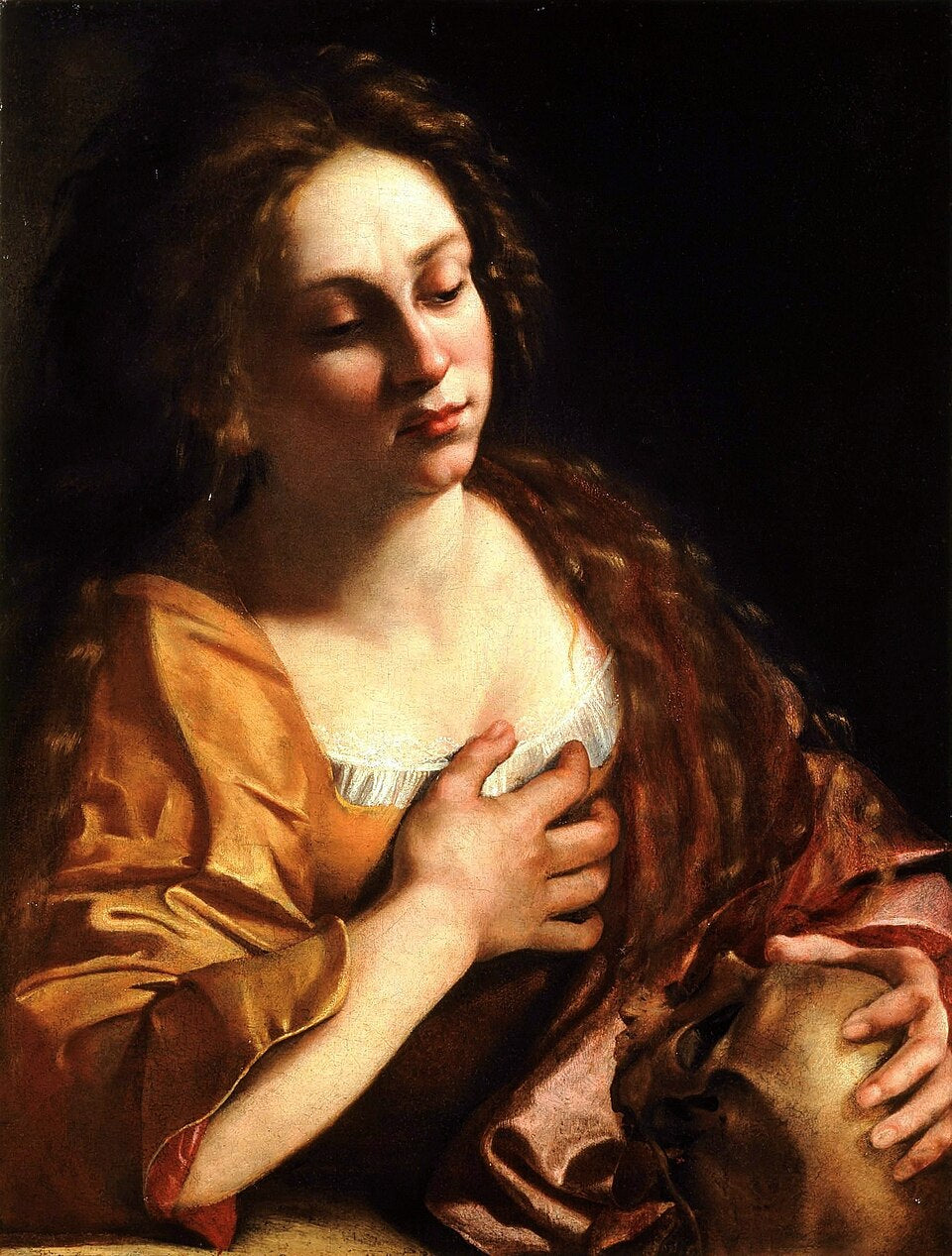 Artemisia Gentileschi Penitent Magdalene - Canvas Print