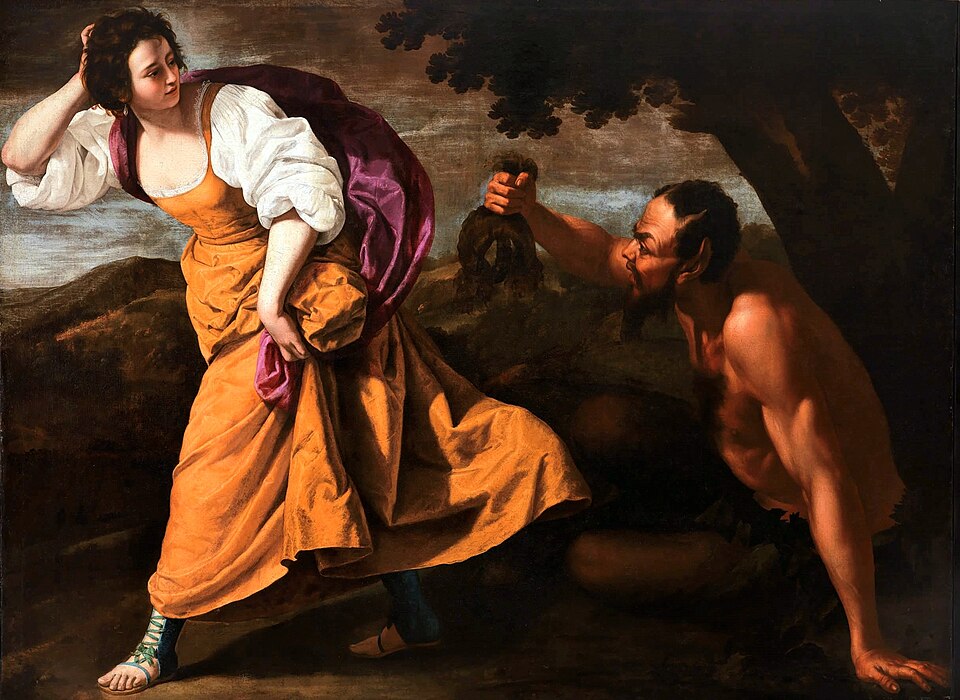 Artemisia Gentileschi Corisca and the Satyr - Canvas Print