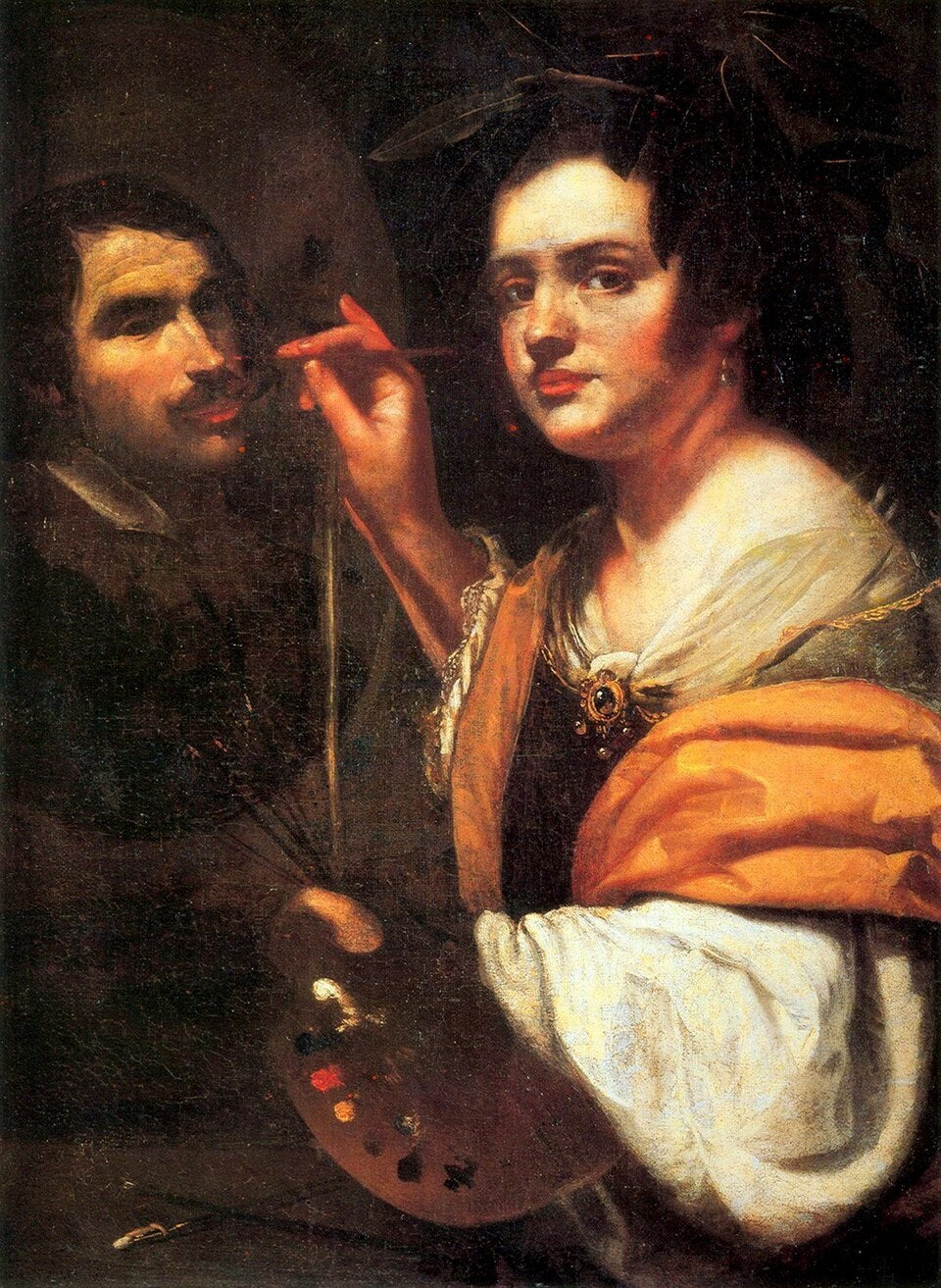 Artemisia Gentileschi Self Portrait - Canvas Print