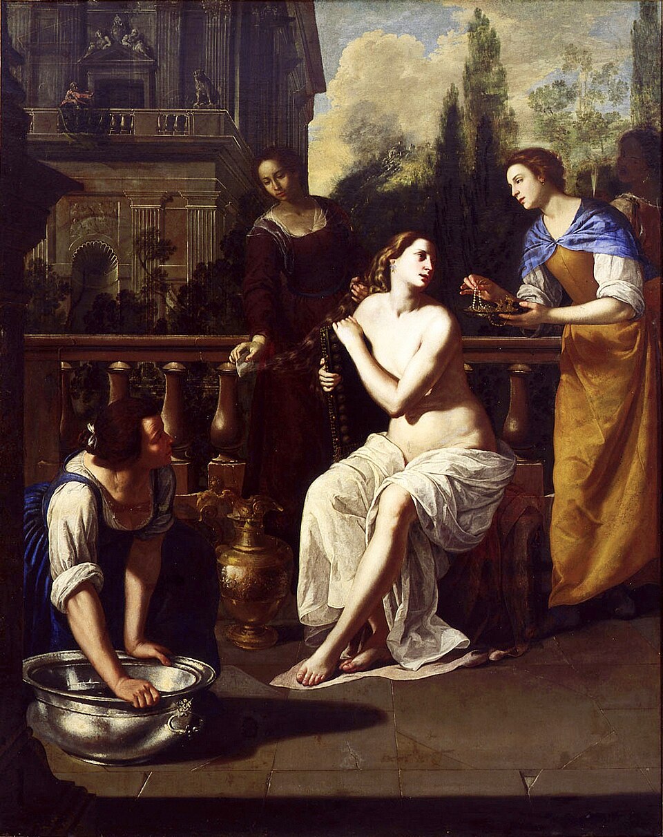 Artemisia Gentileschi David and Bathsheba - Canvas Print