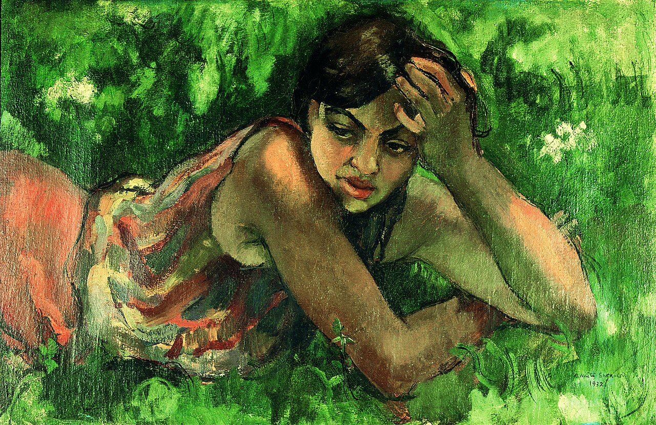 Amrita Sher-Gil Hungarian Gypsy Girl - Canvas Print